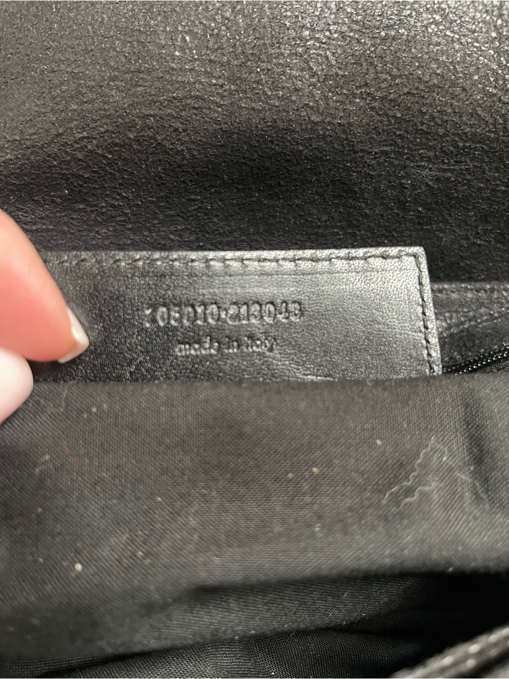 Balenciaga Black Distressed Leather Shoulder Bag Adjustable Strap Italy Rare - Picture 13 of 16